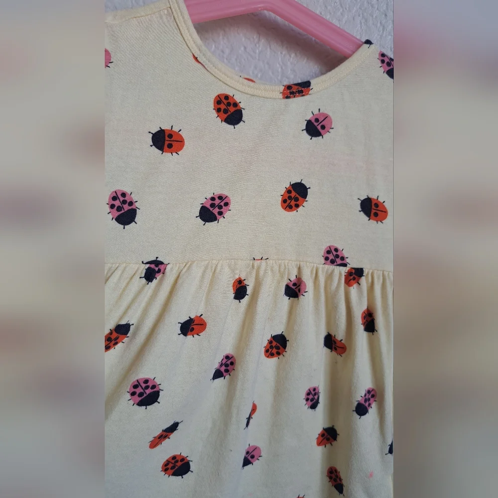 Old Navy Girls Yellow Ladybug Dress Size 12M